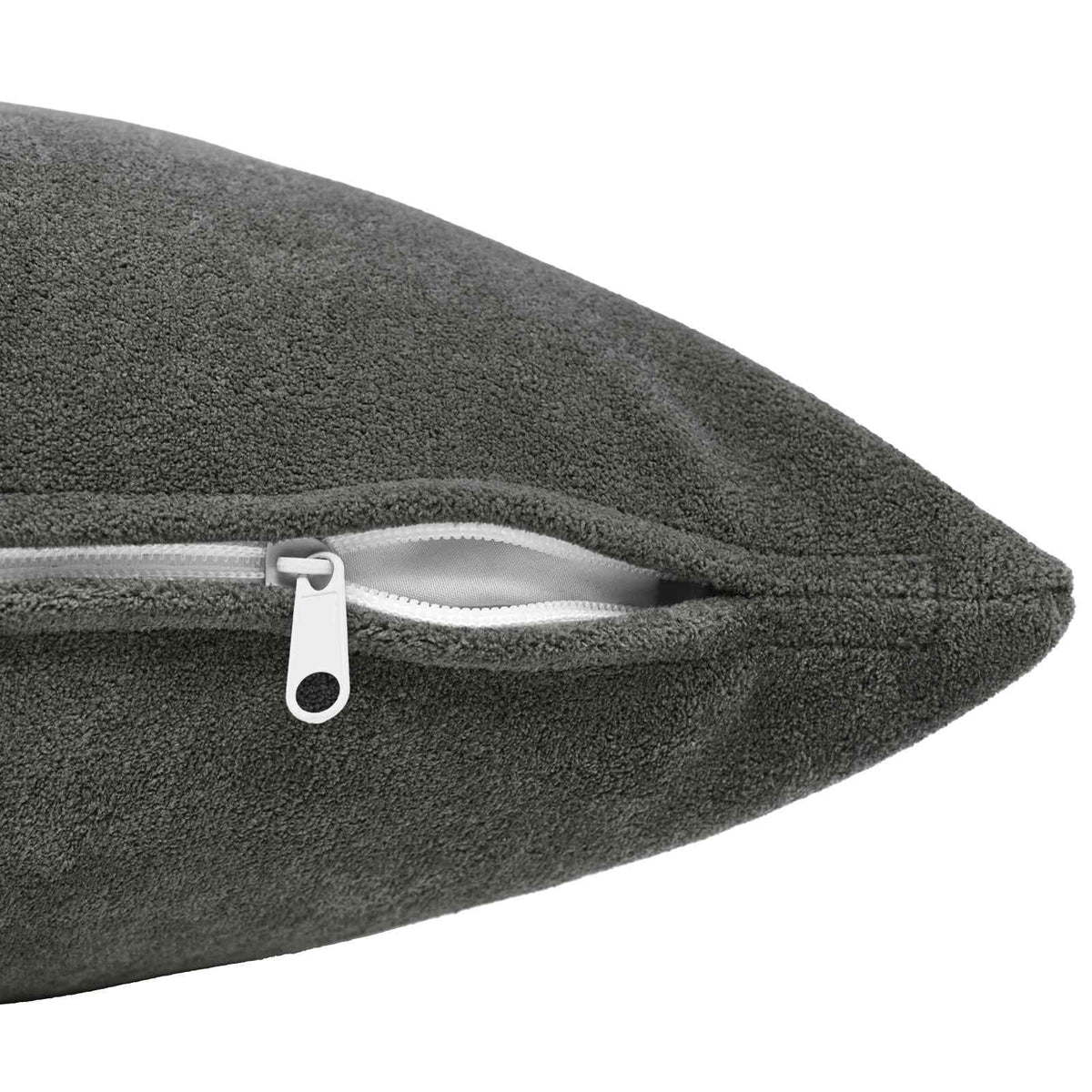 Cushion with Pillow HEERLEN 2 pcs Anthracite Microfiber Fleece
