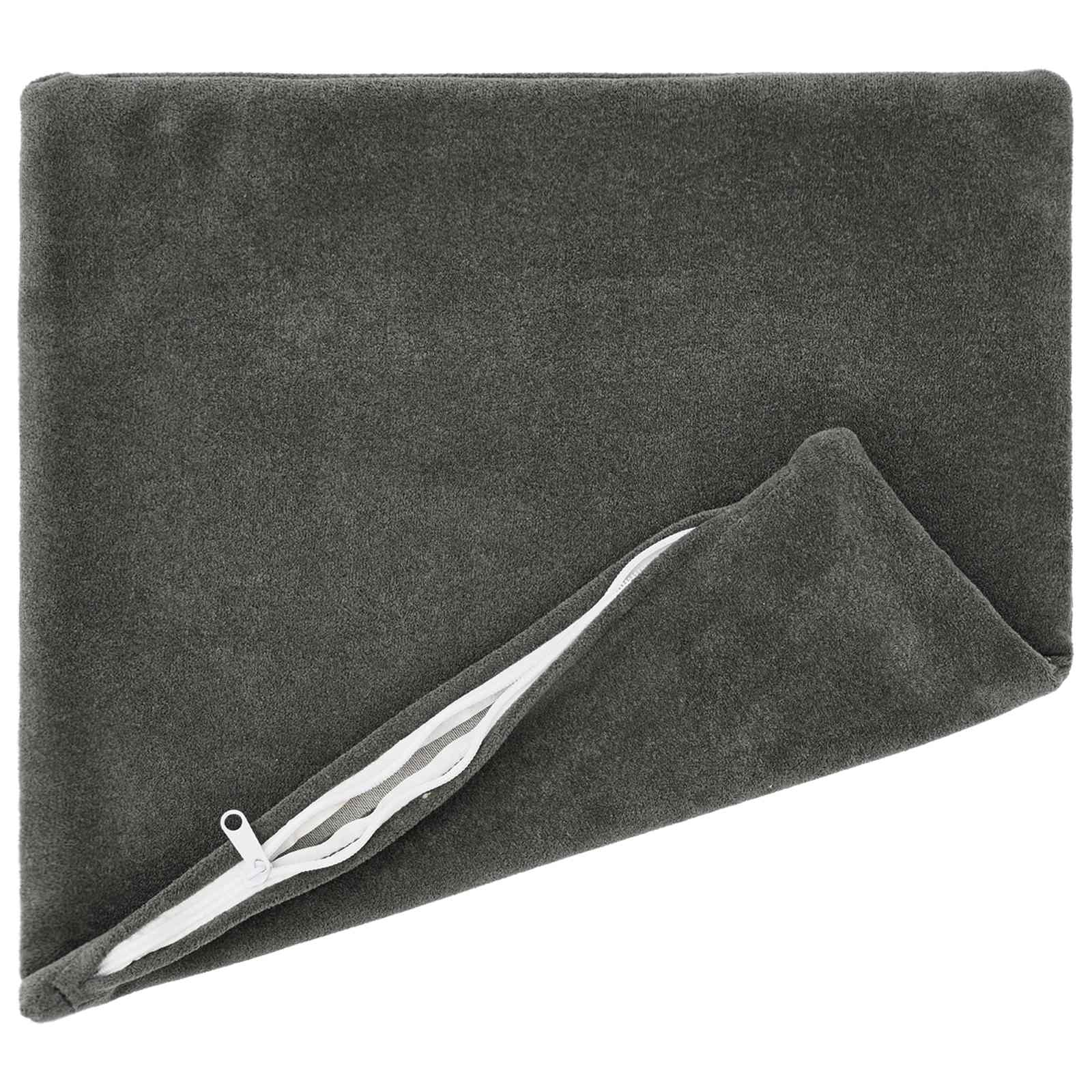 Cushion with Pillow HEERLEN 2 pcs Anthracite Microfiber Fleece