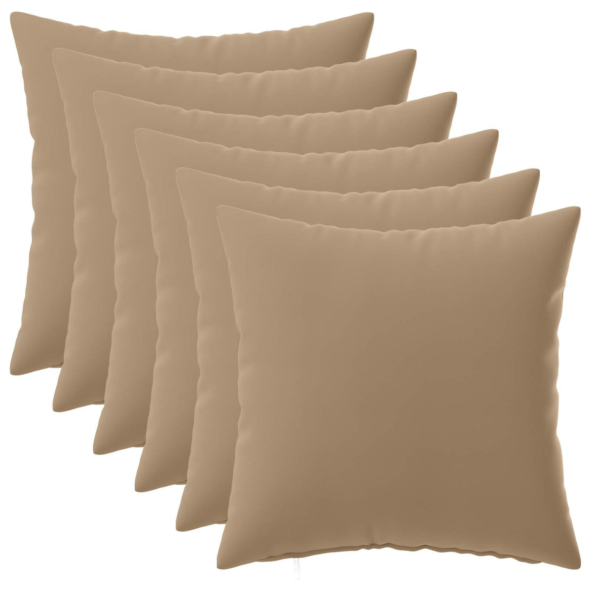 Cushion with Pillow HEERLEN 6 pcs Taupe Polyester