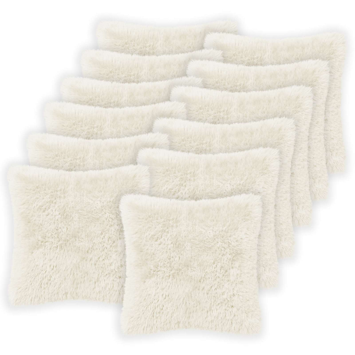 Cushion with Pillow HEERLEN 2 pcs White PV Fleece