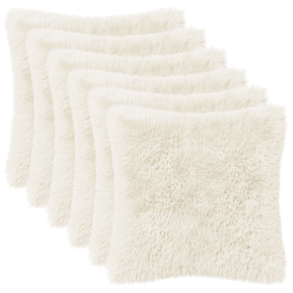 Cushion with Pillow HEERLEN 6 pcs White PV Fleece