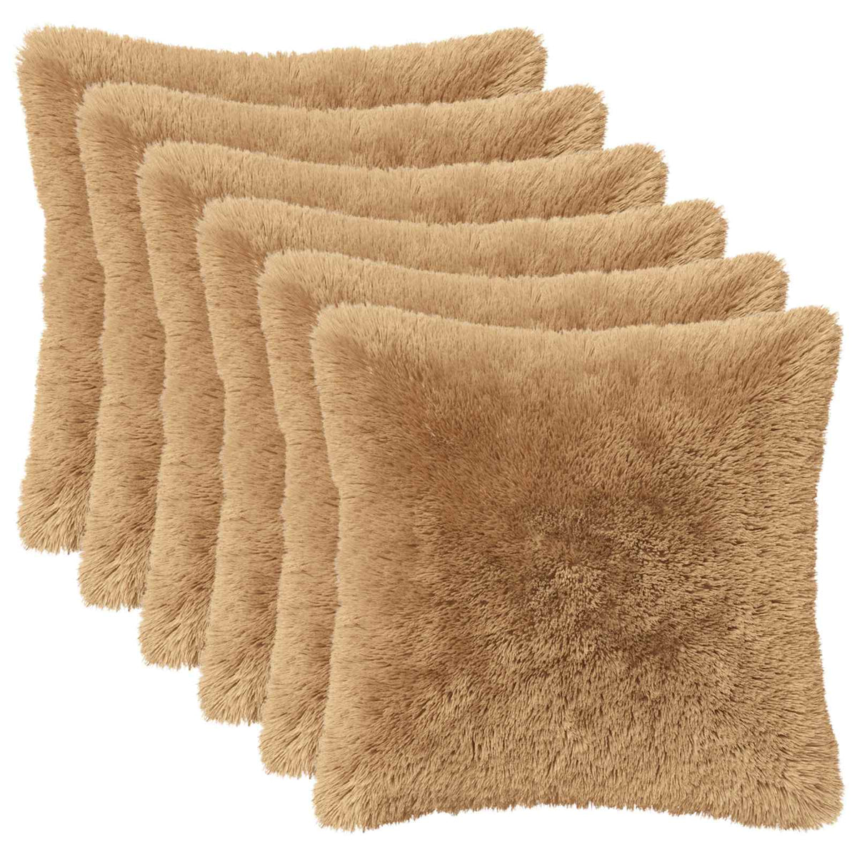 Cushion with Pillow HEERLEN 2 pcs Taupe PV Fleece