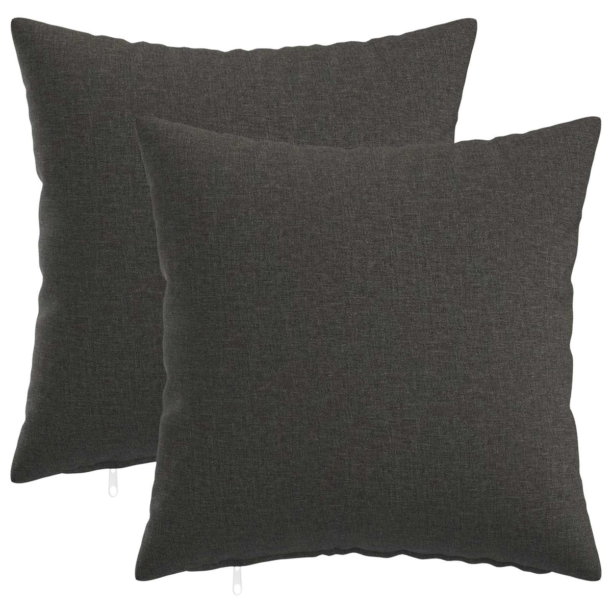 Cushion with Pillow HEERLEN 2 pcs Dark Grey Fabric