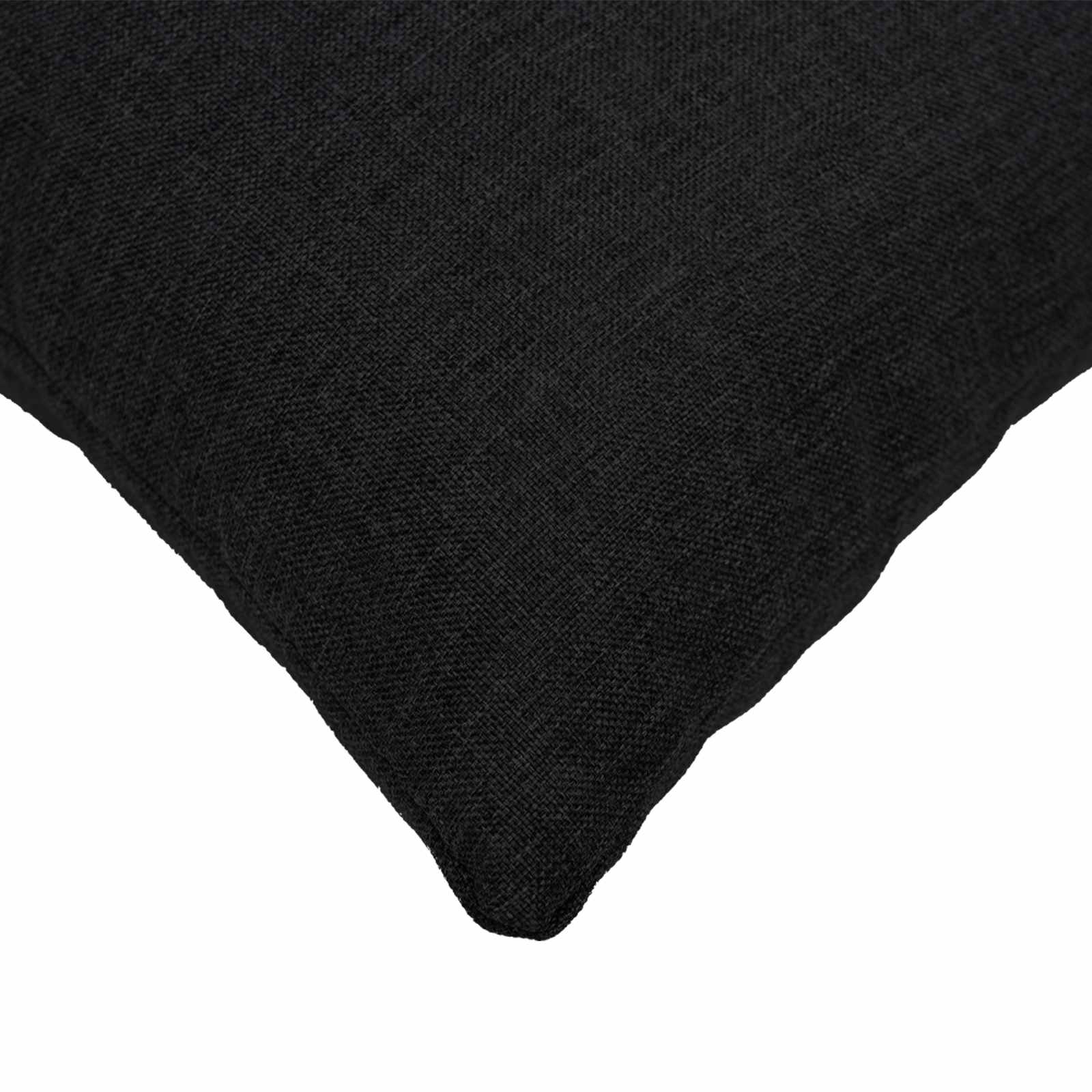 Cushion with Pillow HEERLEN 12 pcs Black Fabric