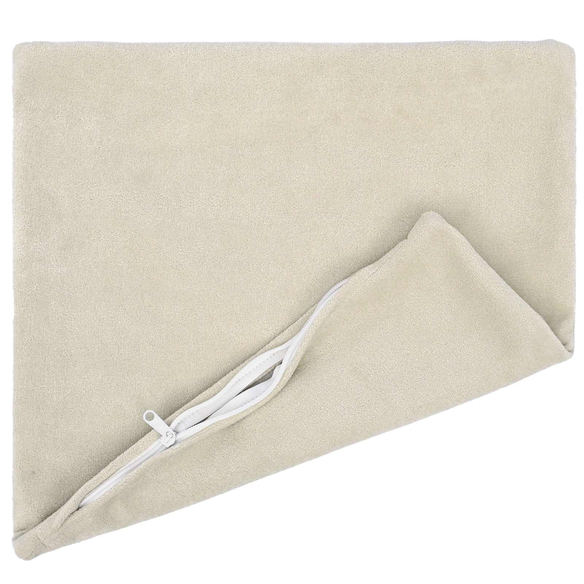 Cushion with Pillow HEERLEN 2 pcs Cream Microfiber Fleece