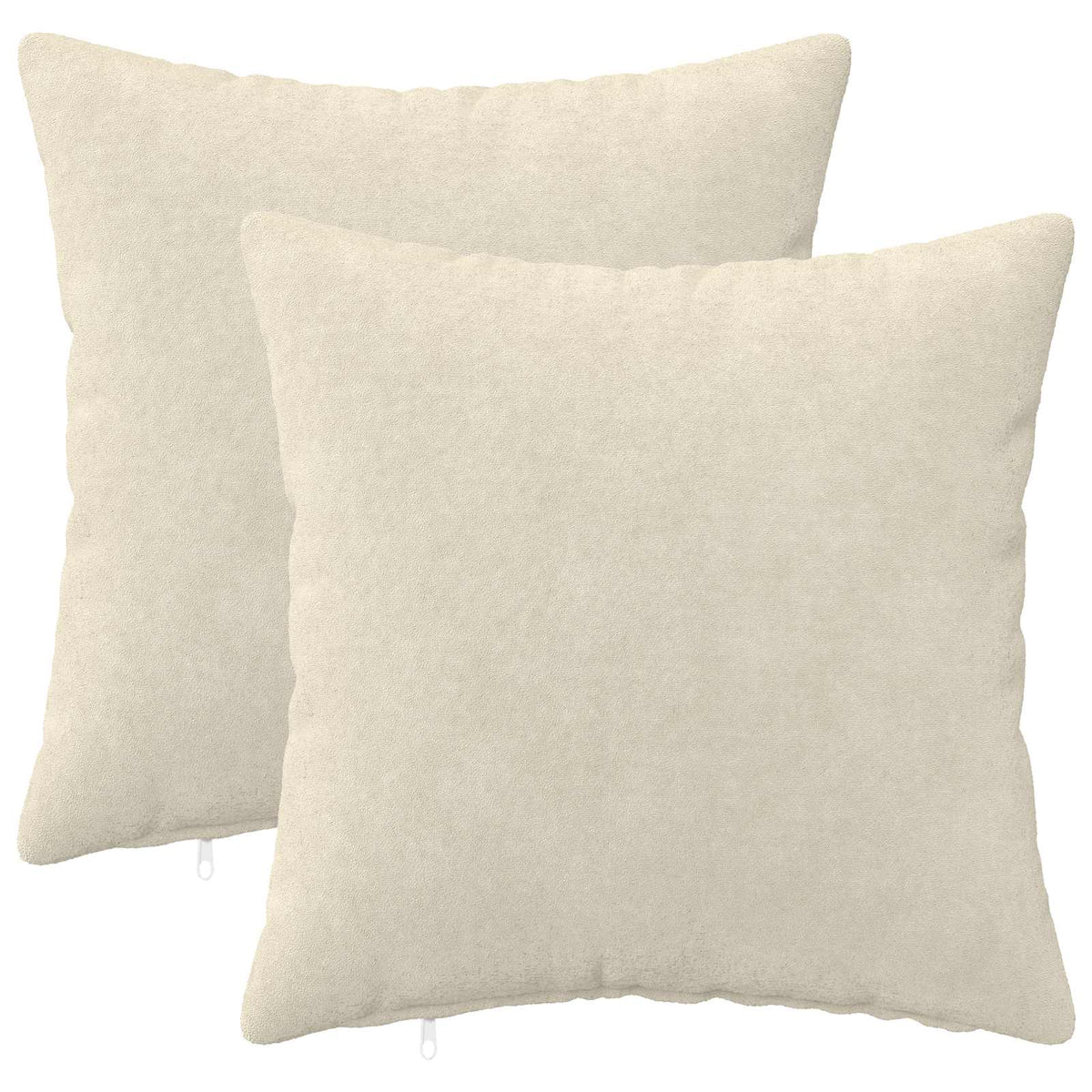 Cushion with Pillow HEERLEN 2 pcs Cream Microfiber Fleece