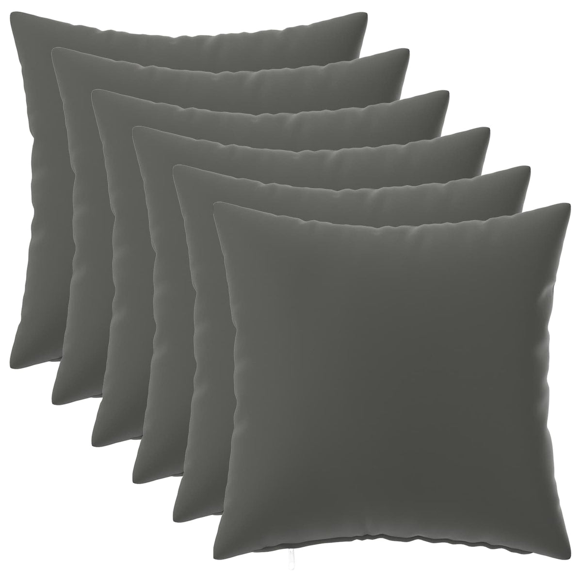 Cushion with Pillow HEERLEN 6 pcs Anthracite Polyester
