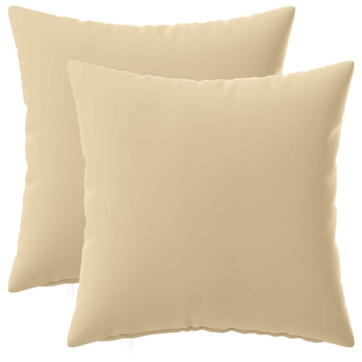 Cushion with Pillow HEERLEN 2 pcs Beige Polyester