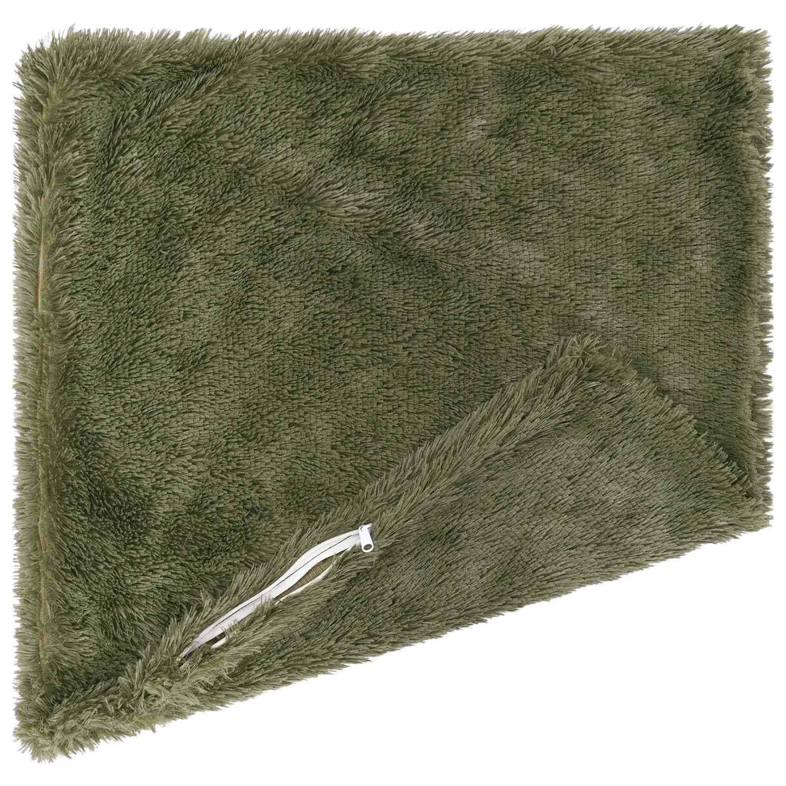 Cushion with Pillow HEERLEN 6 pcs Green PV Fleece