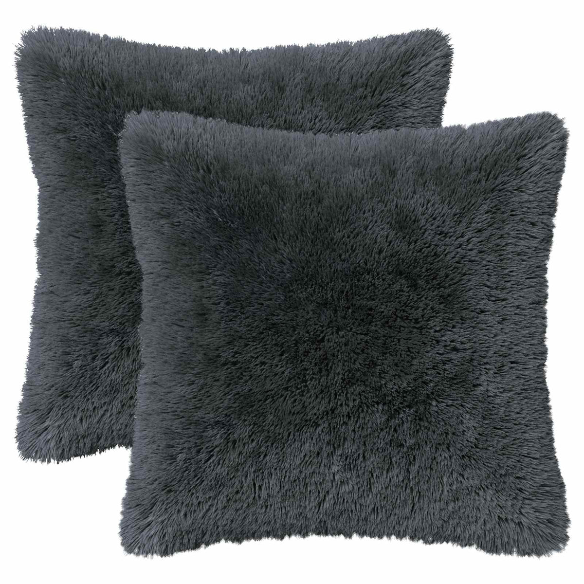 Cushion with Pillow HEERLEN 6 pcs Anthracite PV Fleece