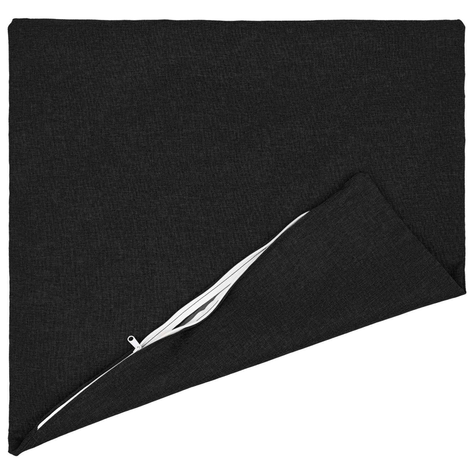Cushion with Pillow HEERLEN 2 pcs Black Fabric