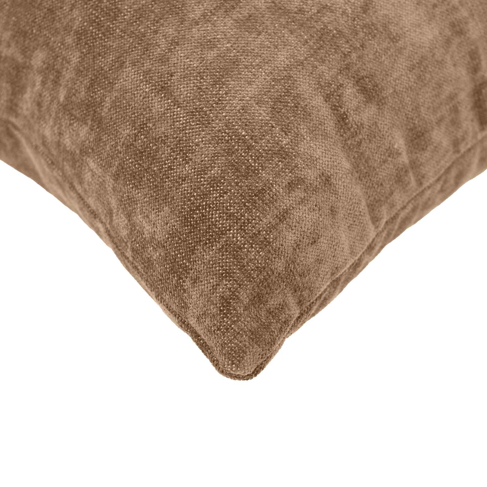 Cushion 2 pcs HEERLEN Brown 55 x 55 cm Chenille Fabric