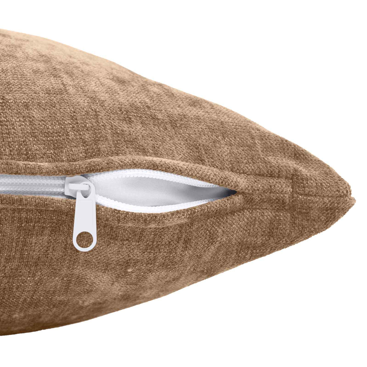Cushion 2 pcs HEERLEN Brown 55 x 55 cm Chenille Fabric