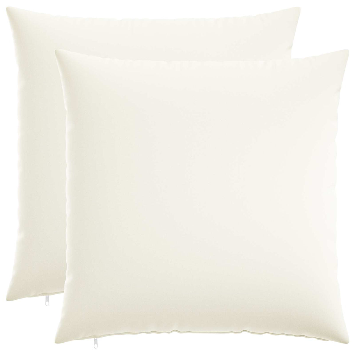 Throw Pillow 2 pcs HEERLEN White 60 x 60 cm Fabric