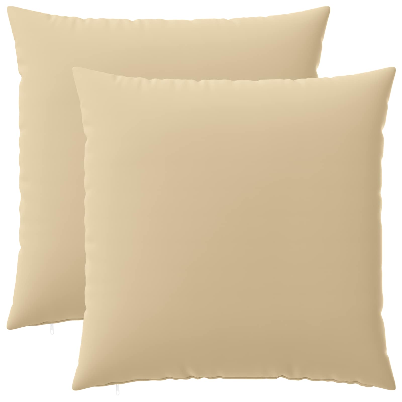 Cushion with Pillow HEERLEN 2 pcs Beige Polyester