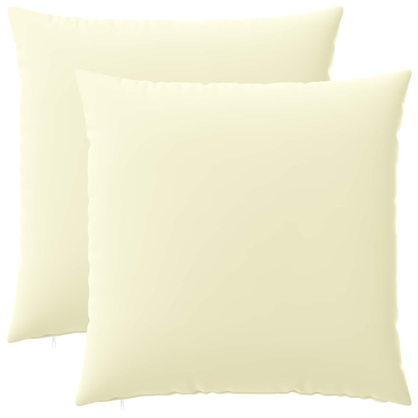 Cushion with Pillow HEERLEN 2 pcs Cream Polyester