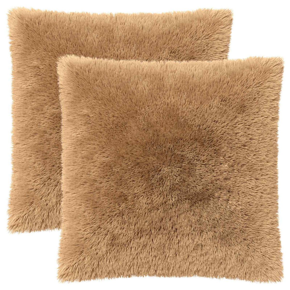 Cushion with Pillow HEERLEN 2 pcs Taupe PV Fleece