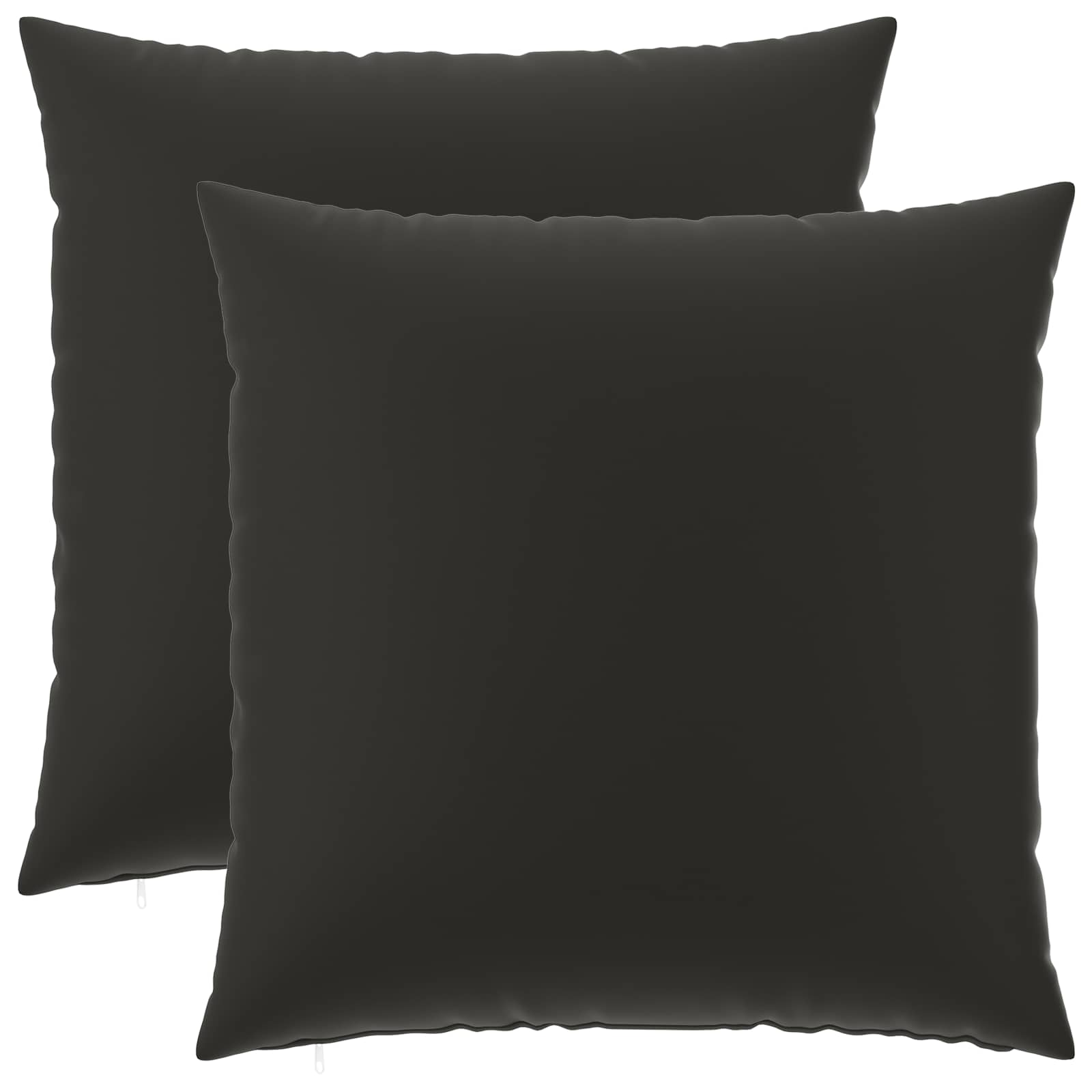 Cushion with Pillow HEERLEN 2 pcs Black Polyester