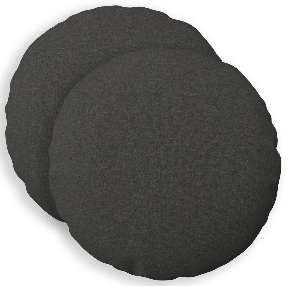 Throw Pillow 2 pcs HEERLEN Dark Grey Ø 40 cm Fabric