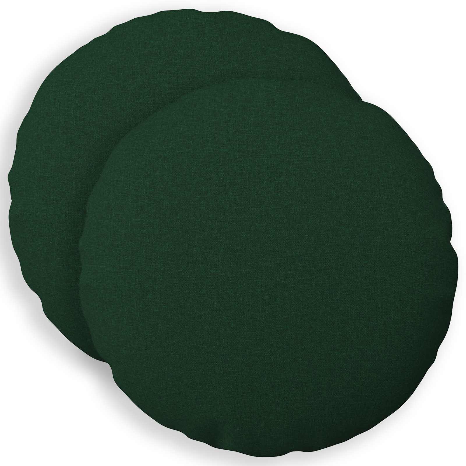 Cushion with Pillow HEERLEN 2 pcs Dark Green Fabric