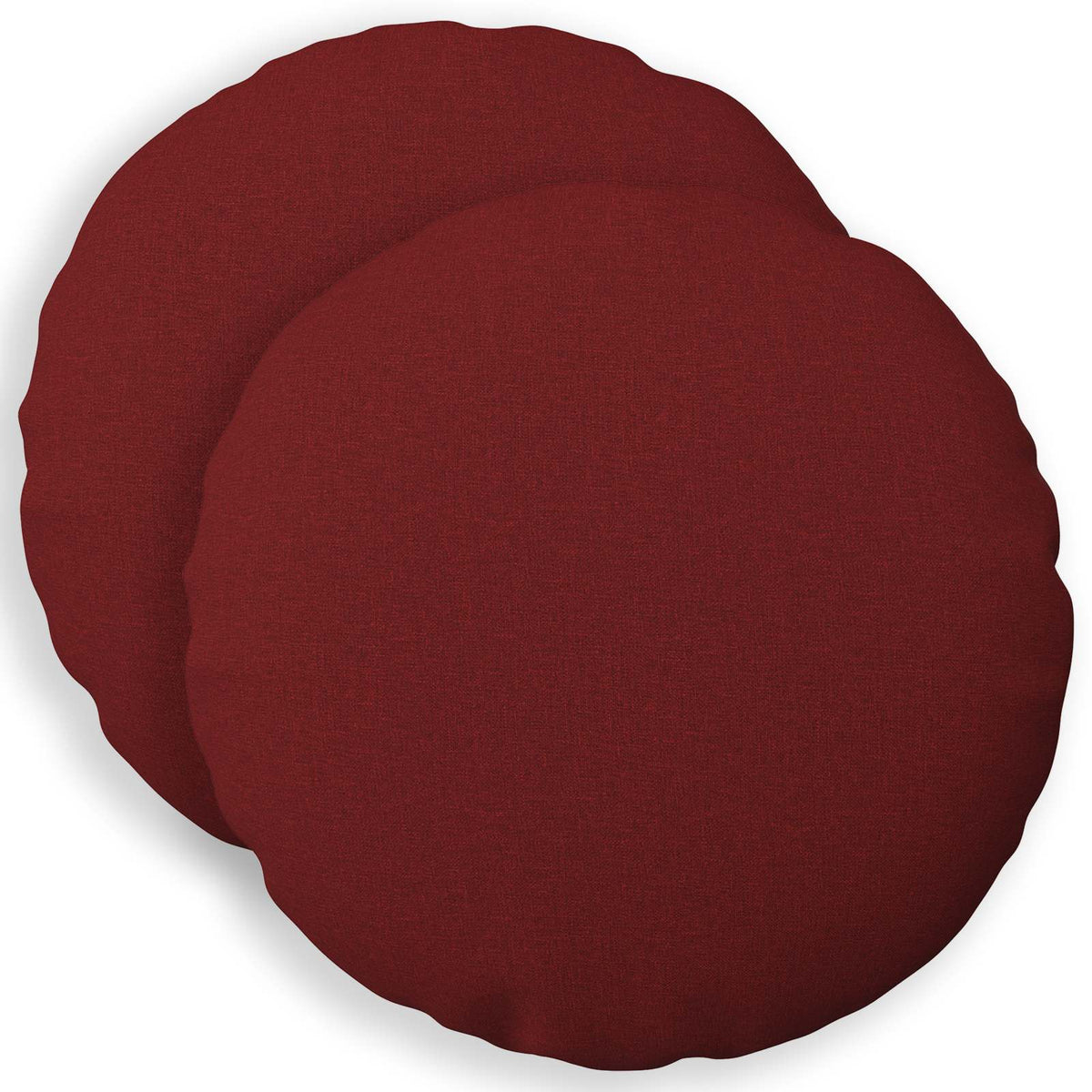 Throw Pillow 2 pcs HEERLEN Wine Red Ø 40 cm Fabric