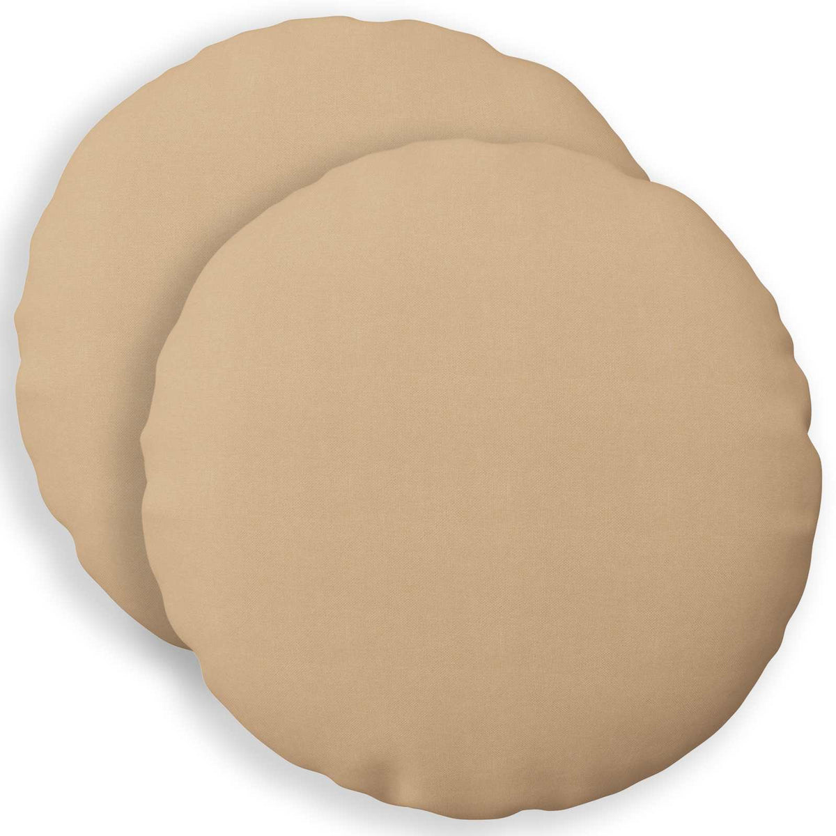 Throw Pillow 2 pcs HEERLEN Cream Ø 40 cm Fabric