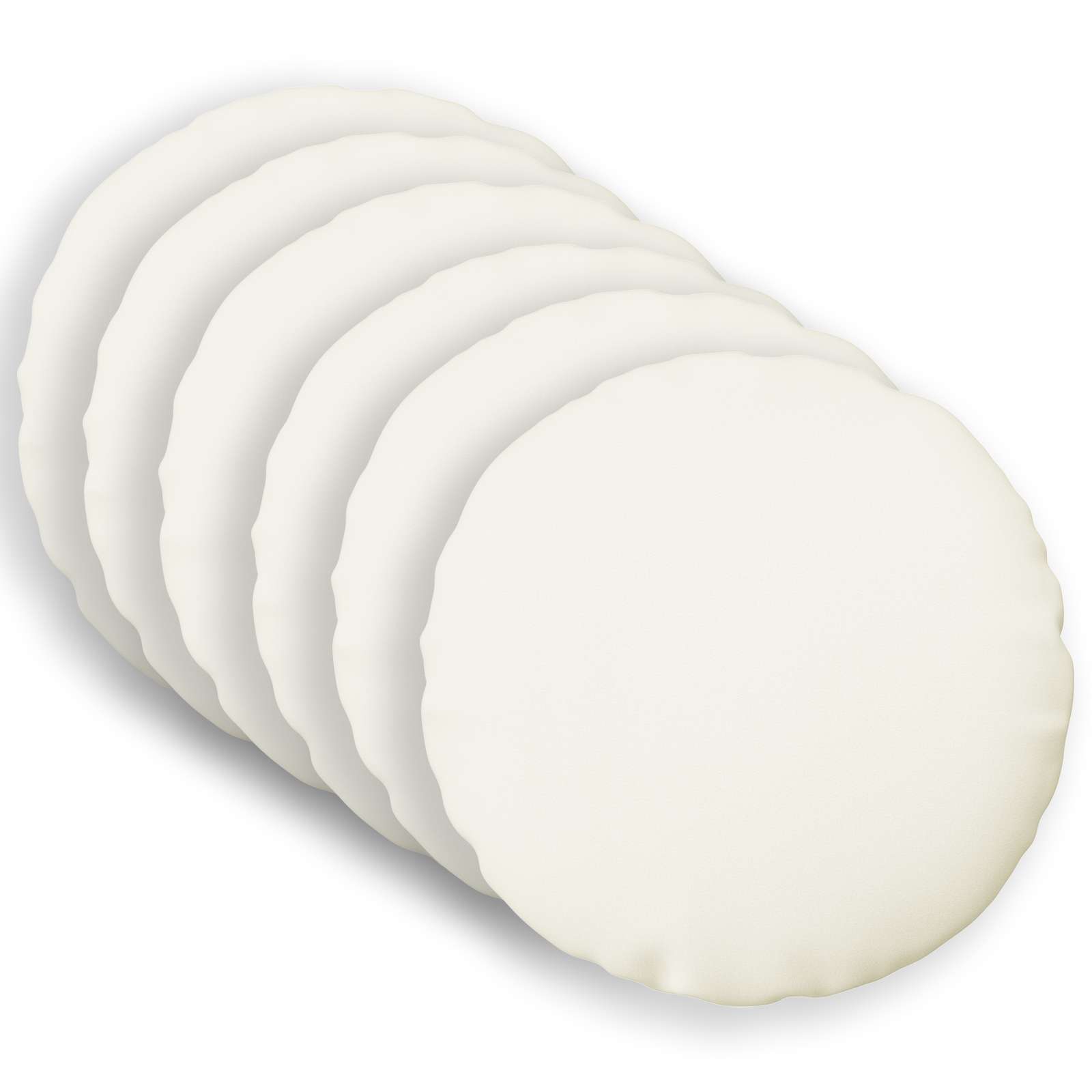 Cushion with Pillow HEERLEN 6 pcs White Fabric
