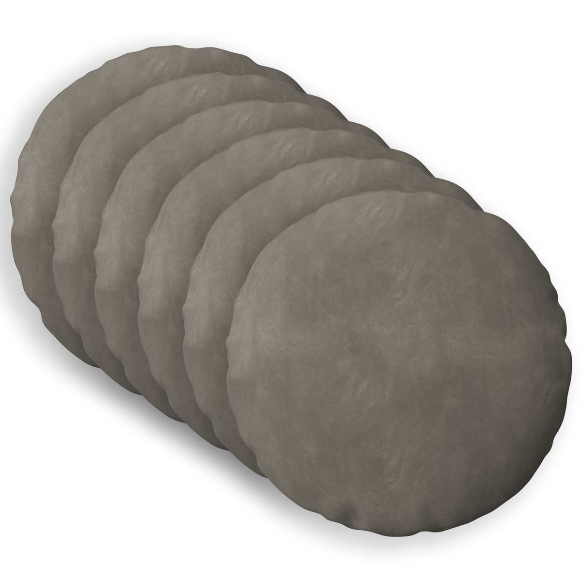 Cushion with Pillow HEERLEN 6 pcs Light Grey Velvet