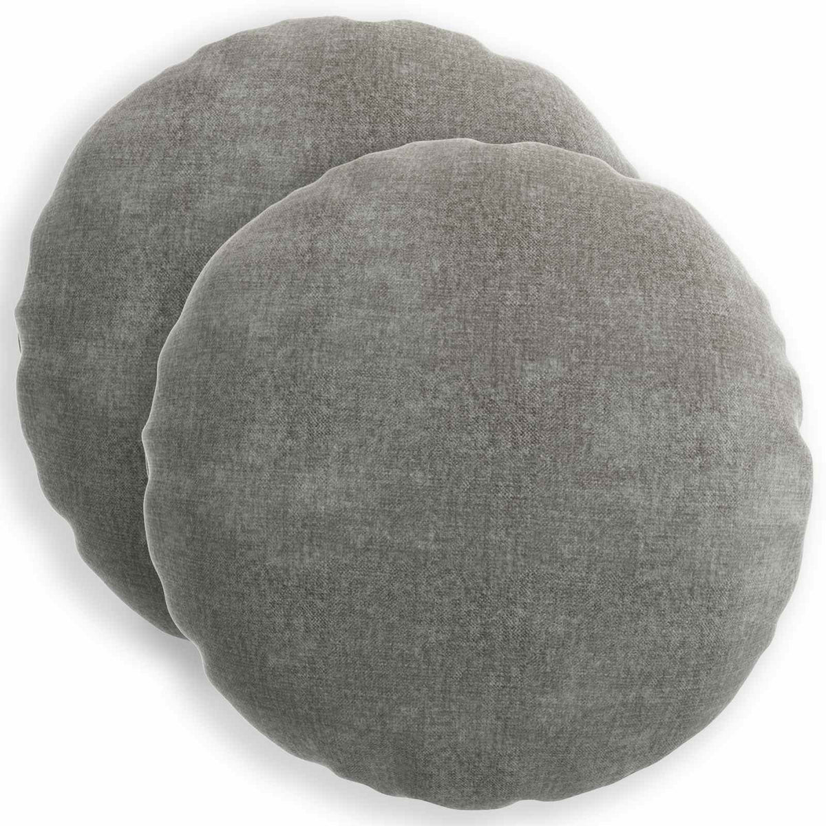 Cushion with Pillow HEERLEN 2 pcs Dark Grey Chenille Fabric