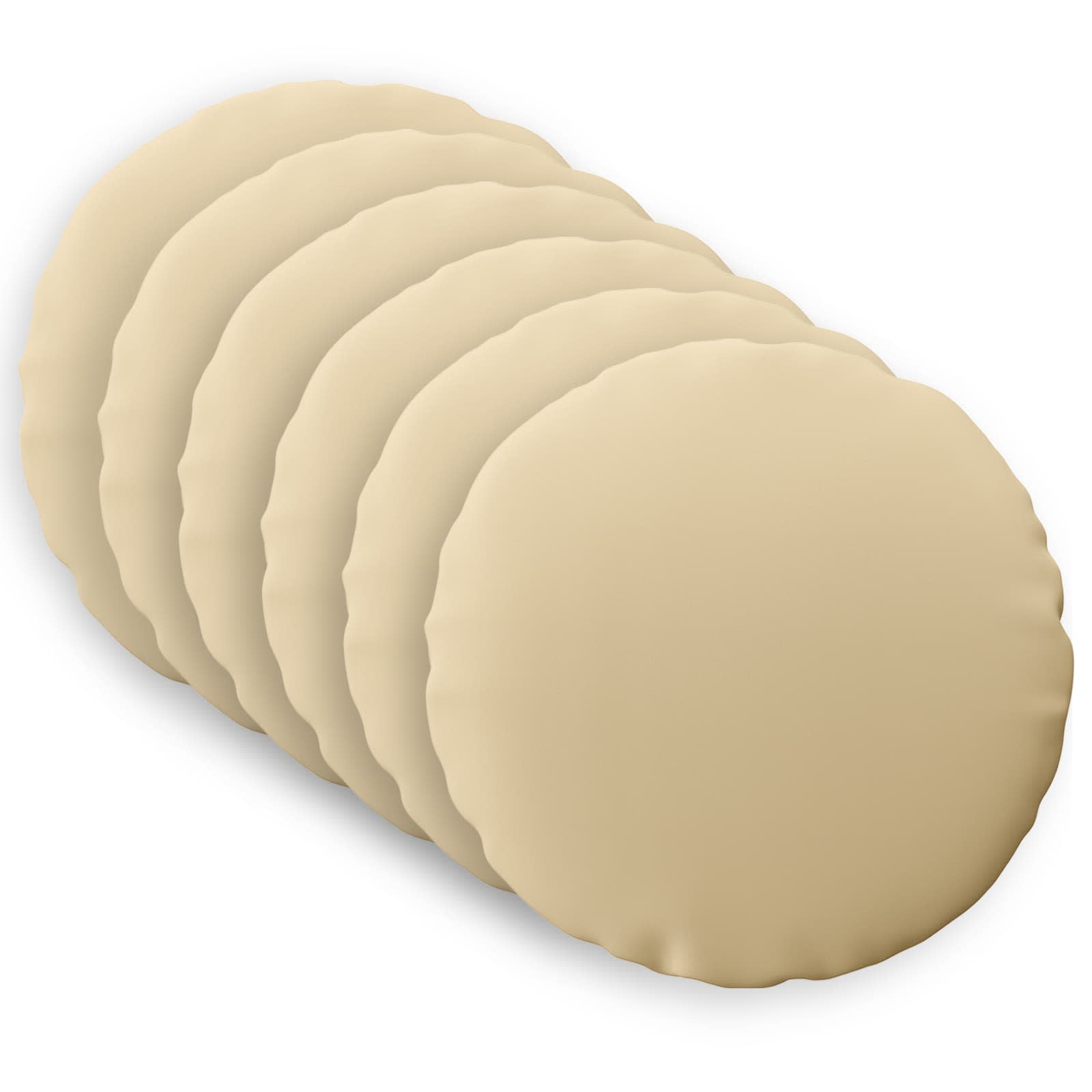 Cushion with Pillow HEERLEN 6 pcs Beige Polyester