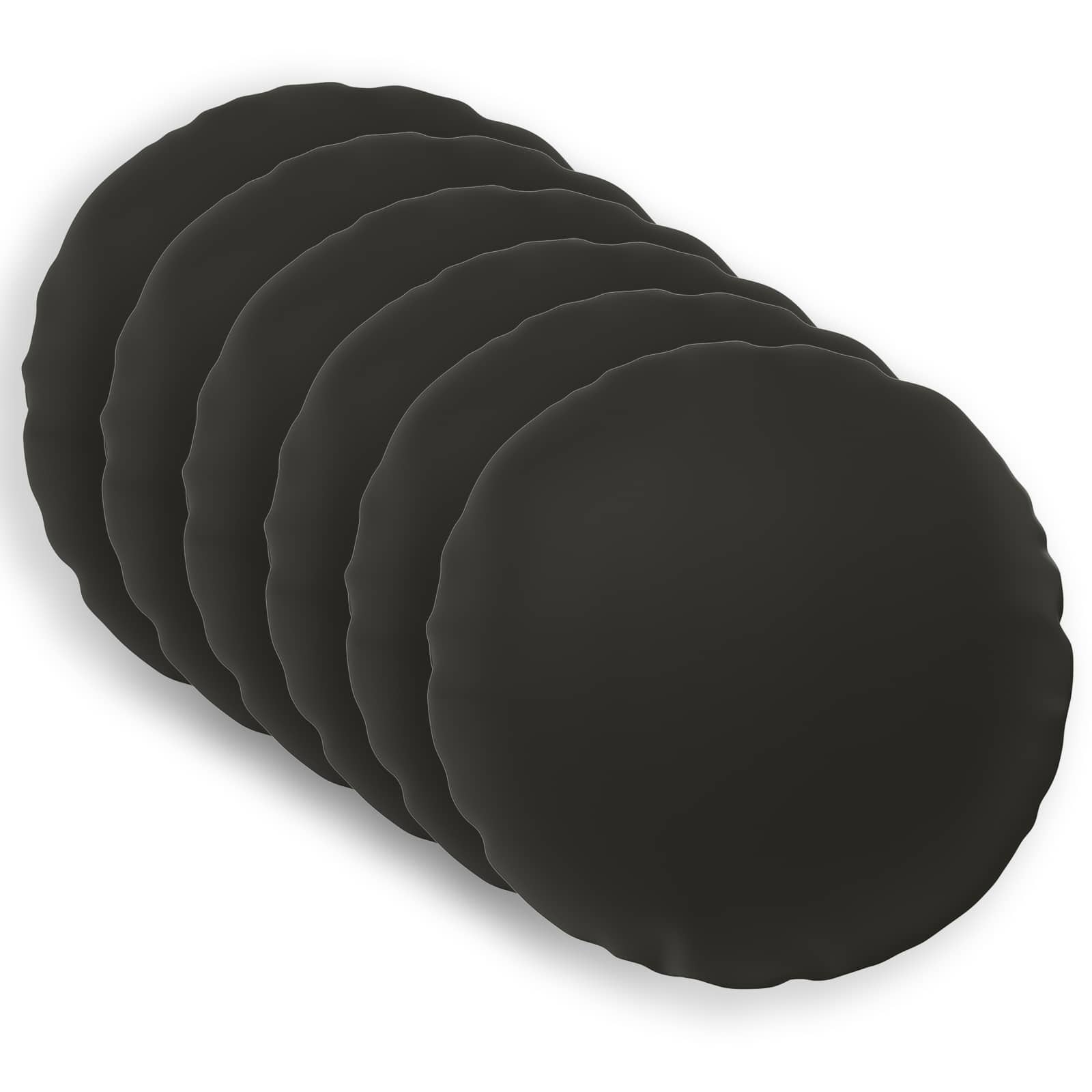 Cushion with Pillow HEERLEN 6 pcs Black Polyester