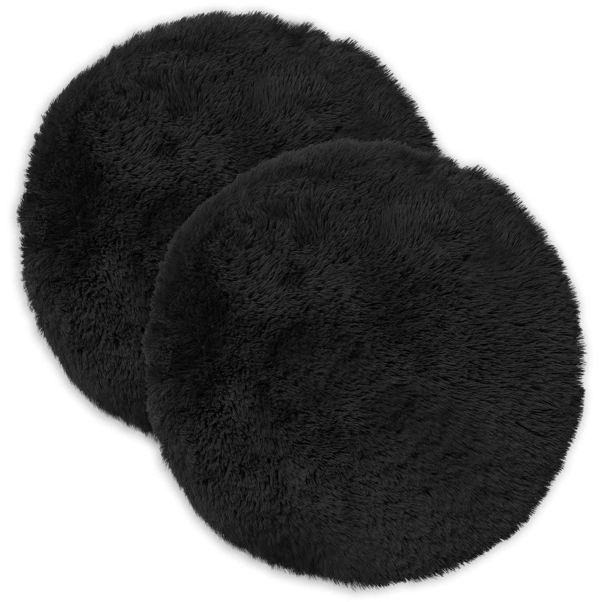 Cushion with Pillow HEERLEN 6 pcs Black PV Fleece