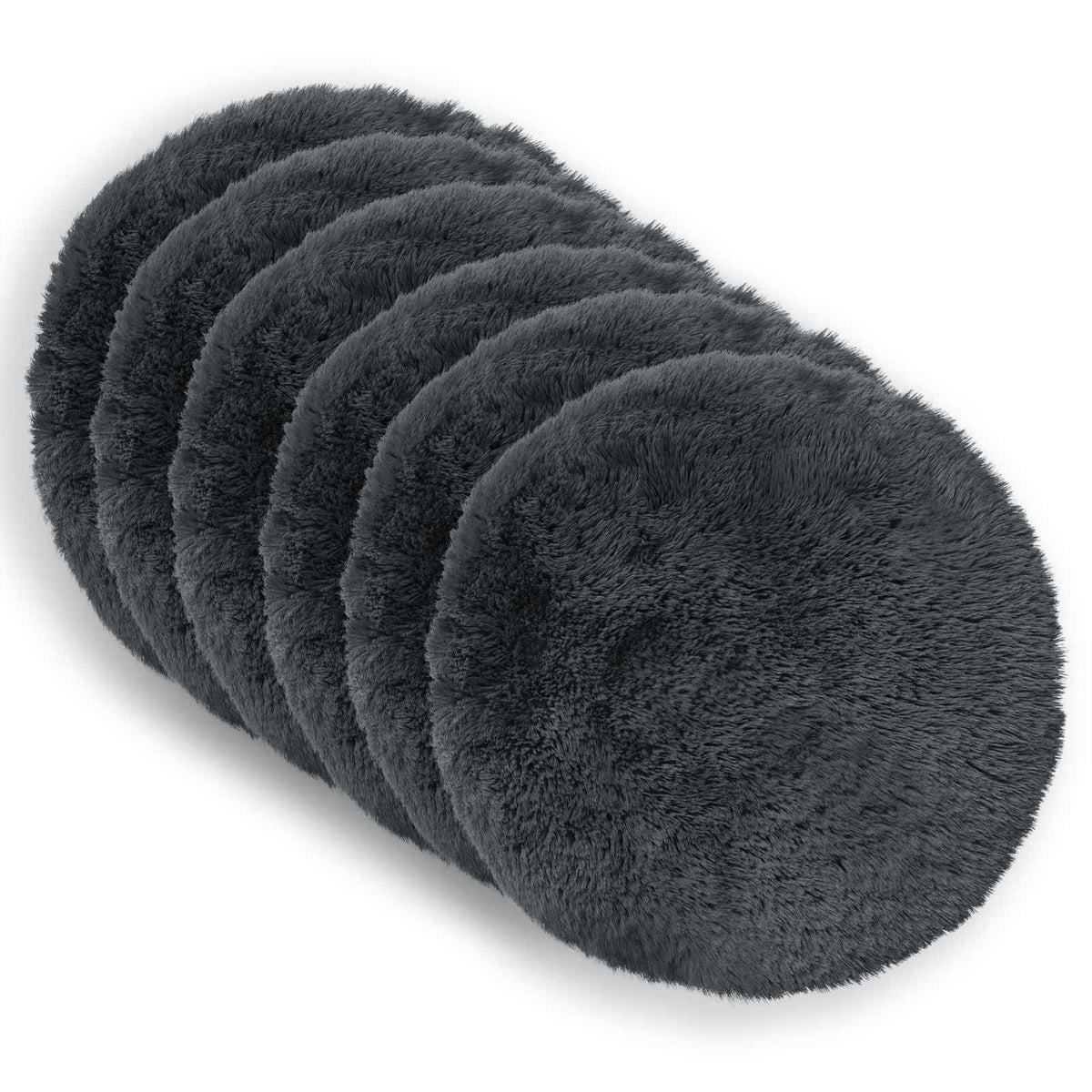 Cushion with Pillow HEERLEN 6 pcs Anthracite PV Fleece