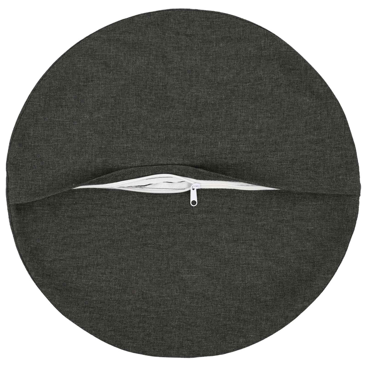 Cushion with Pillow HEERLEN 2 pcs Dark Grey Fabric