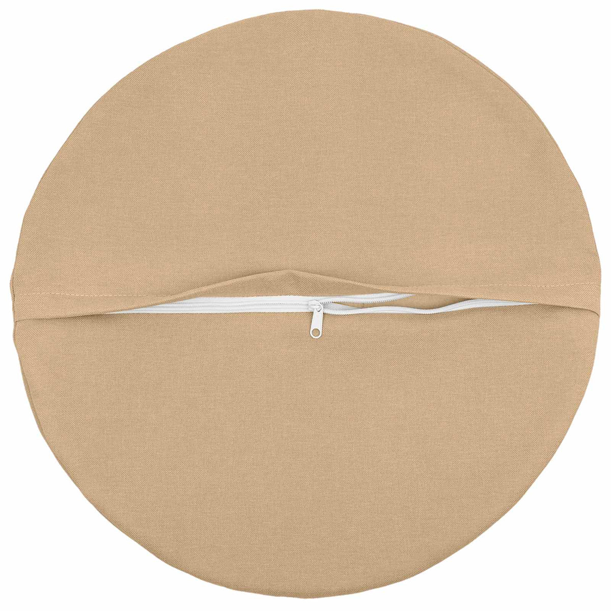 Cushion with Pillow HEERLEN 2 pcs Cream Fabric