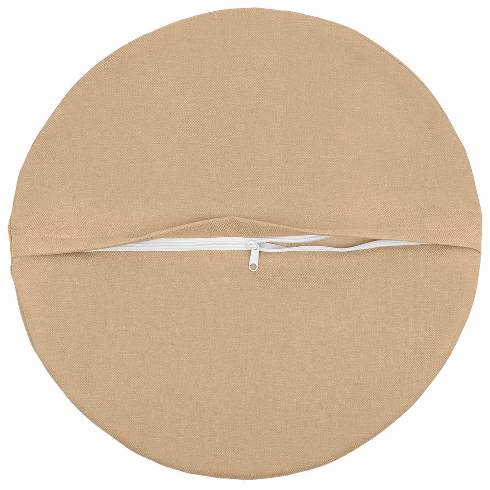 Cushion with Pillow HEERLEN 2 pcs Cream Fabric