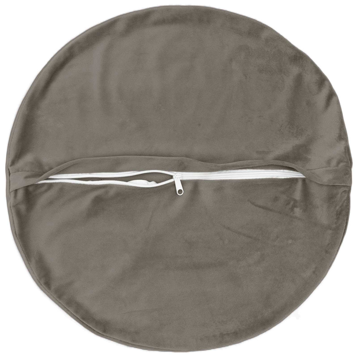 Cushion with Pillow HEERLEN 6 pcs Light Grey Velvet
