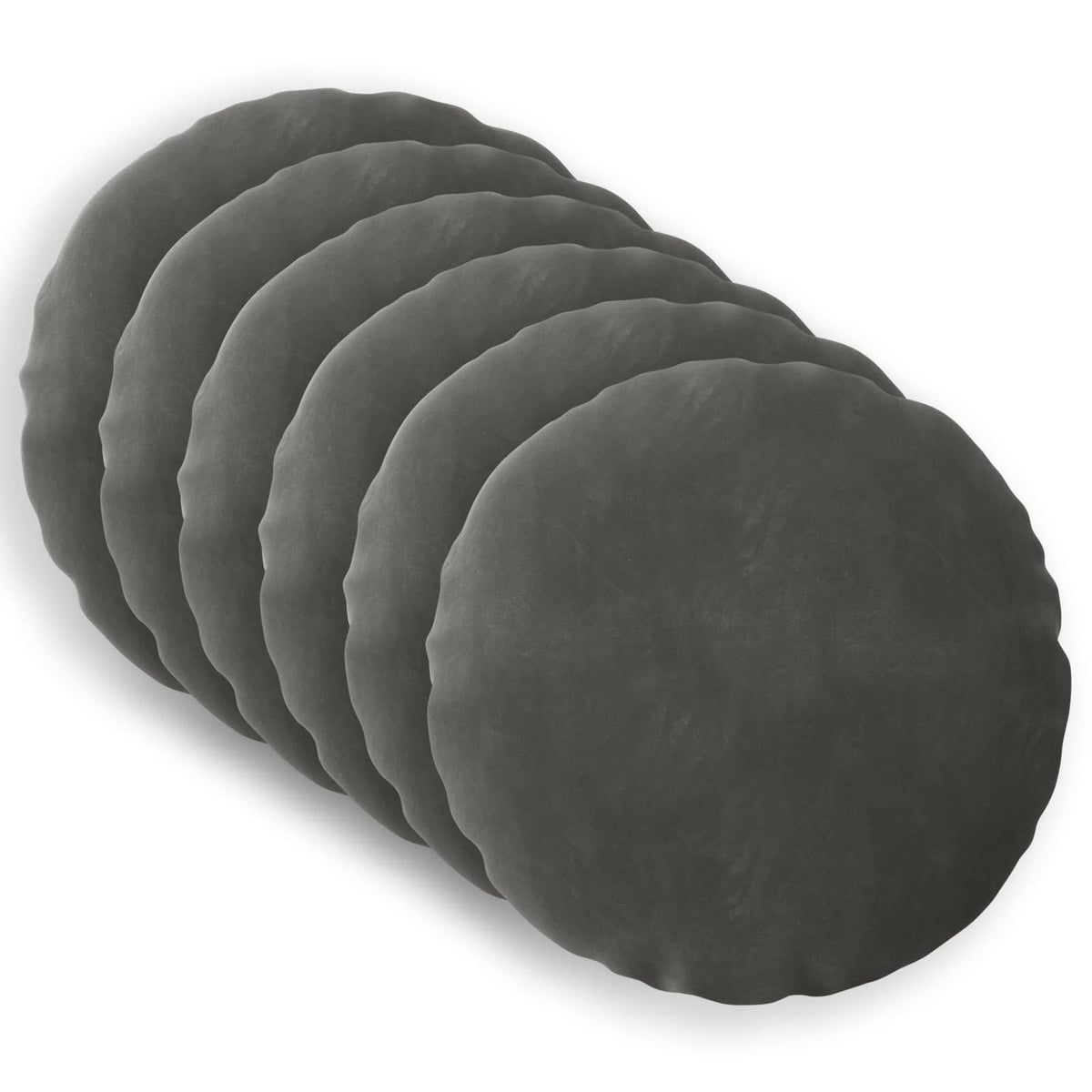 Cushion with Pillow HEERLEN 6 pcs Dark Grey Velvet