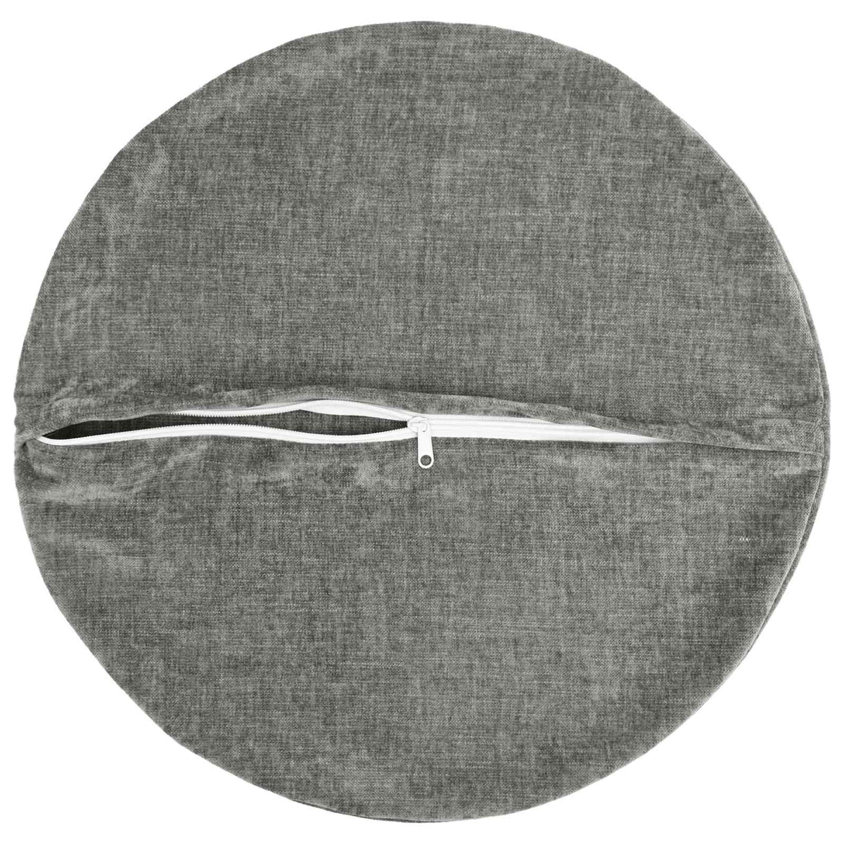 Cushion 6 pcs HEERLEN Dark Grey Ø 50 cm Chenille Fabric