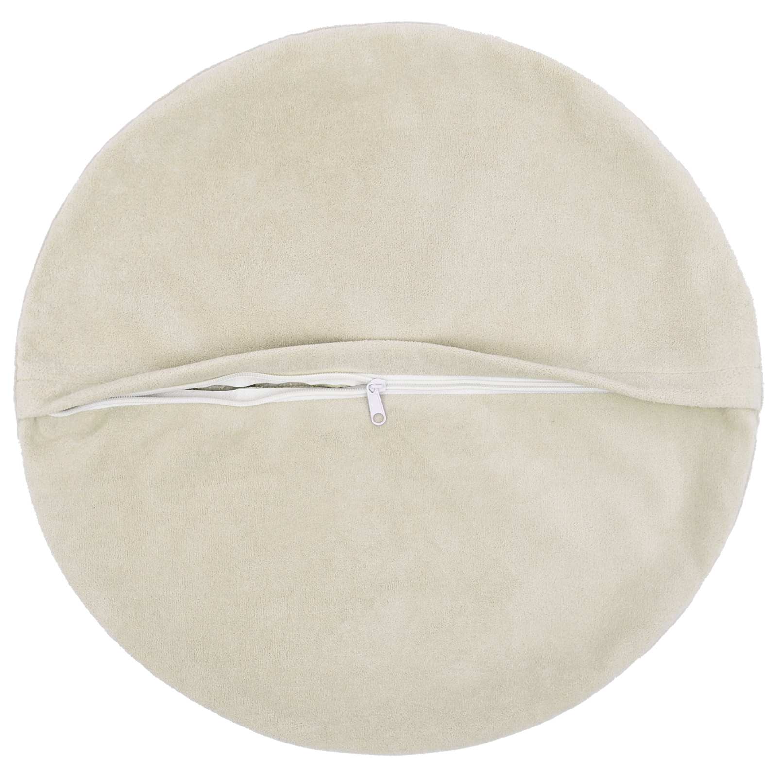 Cushion with Pillow HEERLEN 2 pcs Cream Microfiber Fleece
