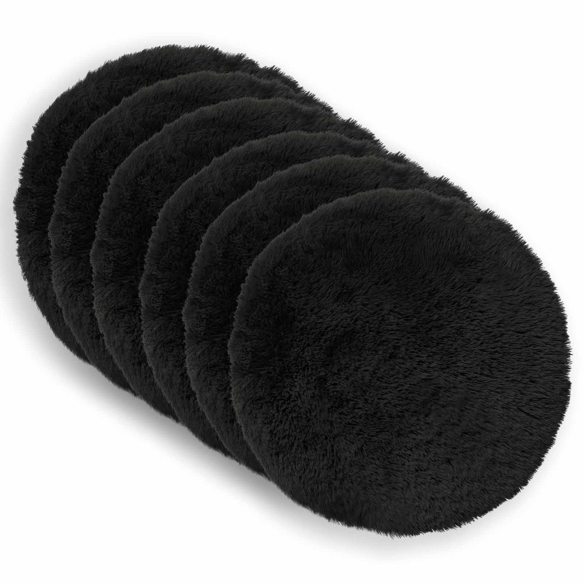 Cushion with Pillow HEERLEN 2 pcs Black PV Fleece
