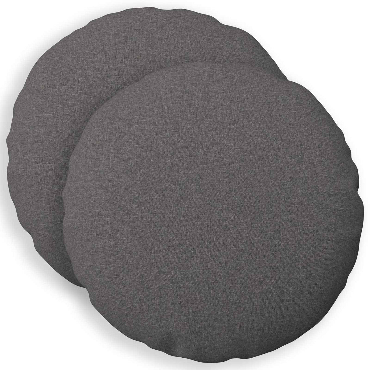 Throw Pillow 2 pcs HEERLEN Light Grey Ø 60 cm Fabric