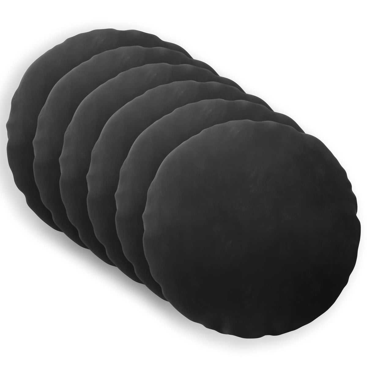 Cushion with Pillow HEERLEN 6 pcs Black Velvet