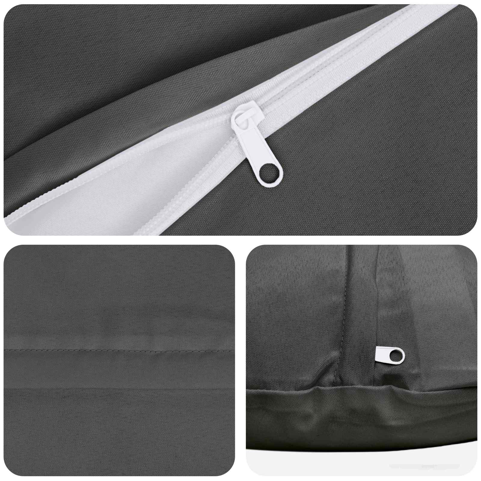 Cushion with Pillow HEERLEN 2 pcs Anthracite Polyester