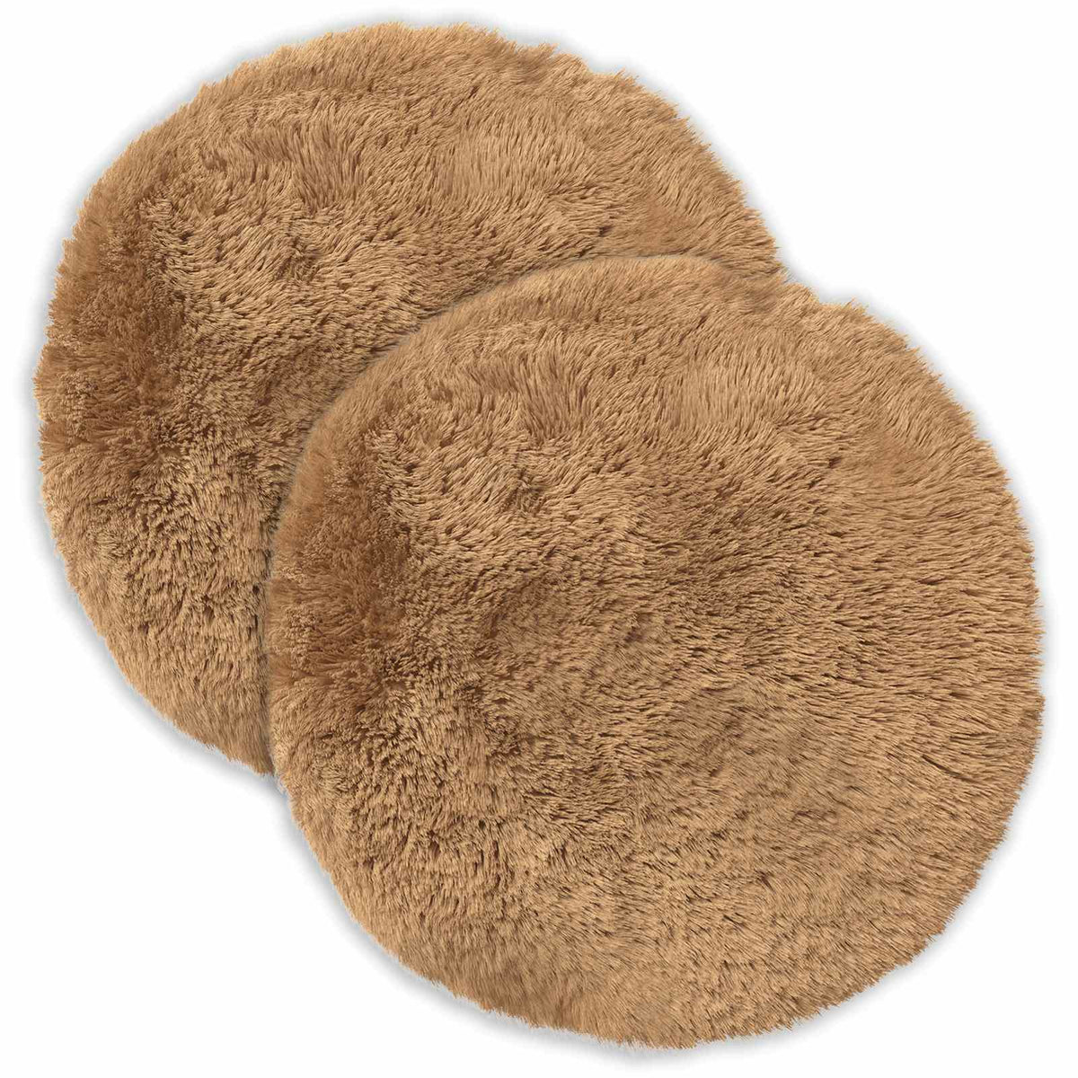 Cushion with Pillow HEERLEN 2 pcs Taupe PV Fleece
