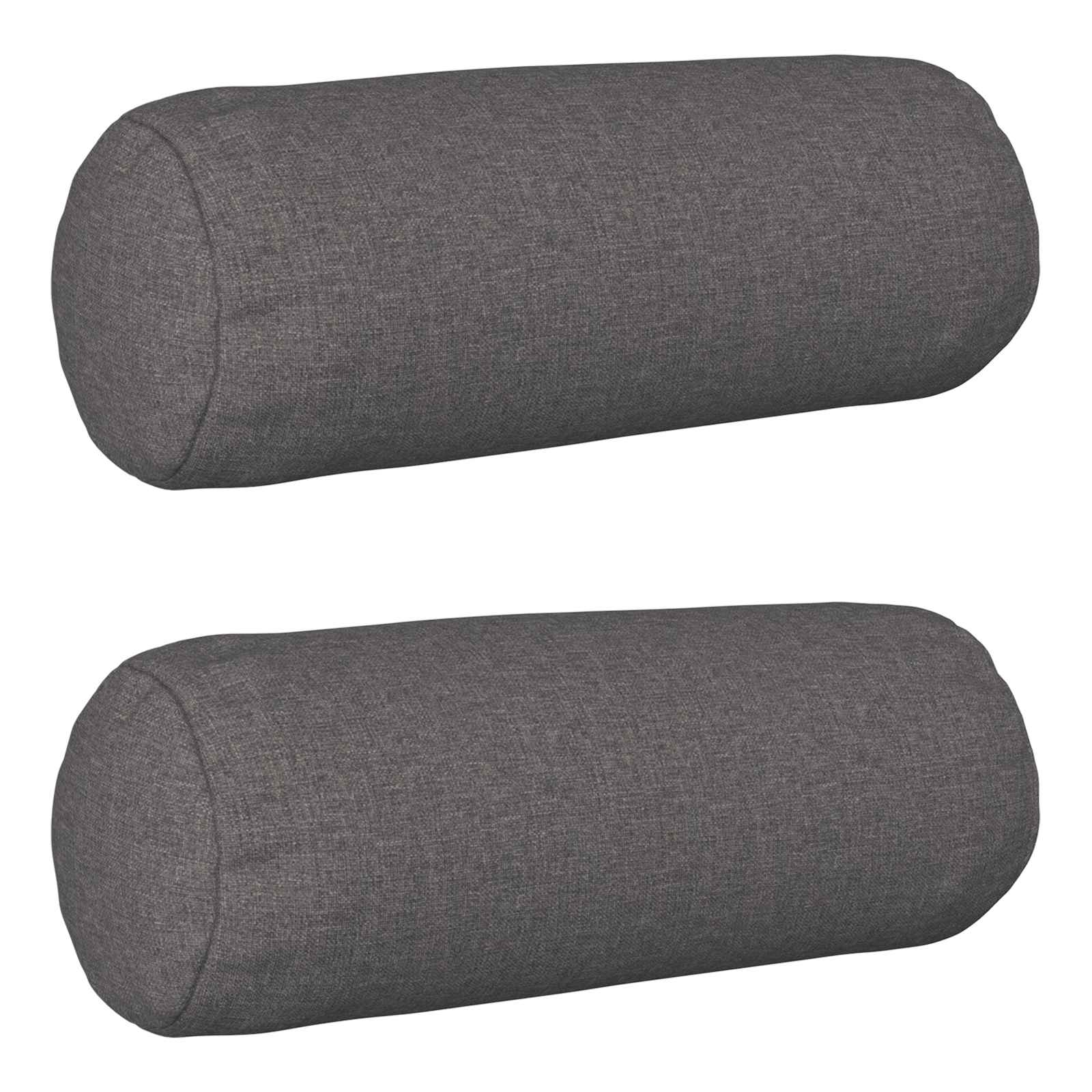 Cushion with Pillow HEERLEN 2 pcs Light Grey Fabric