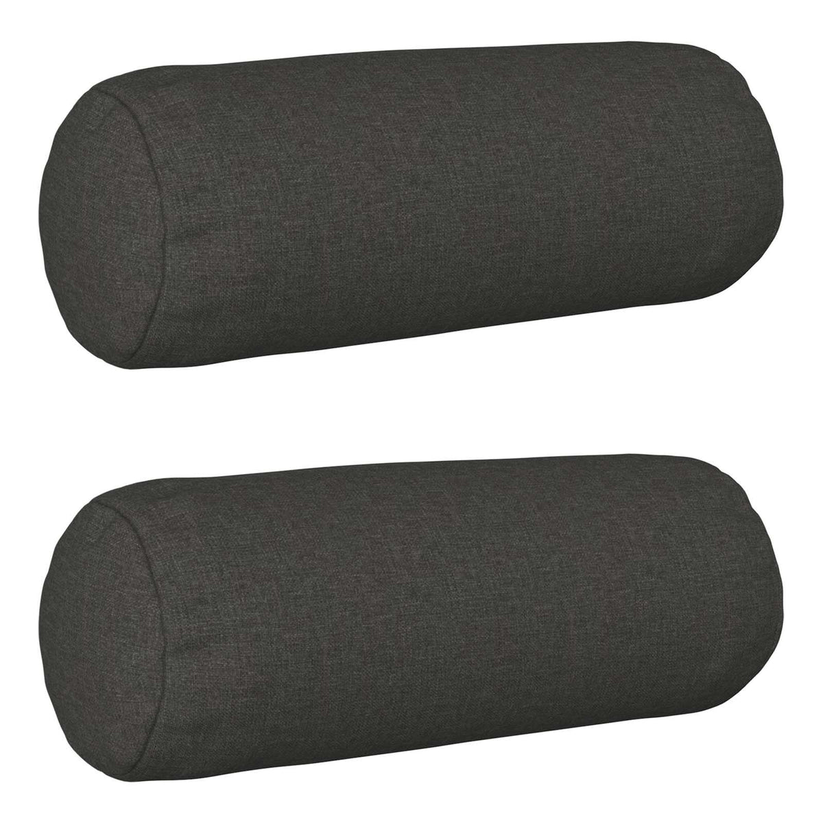 Cushion with Pillow HEERLEN 2 pcs Dark Grey Fabric