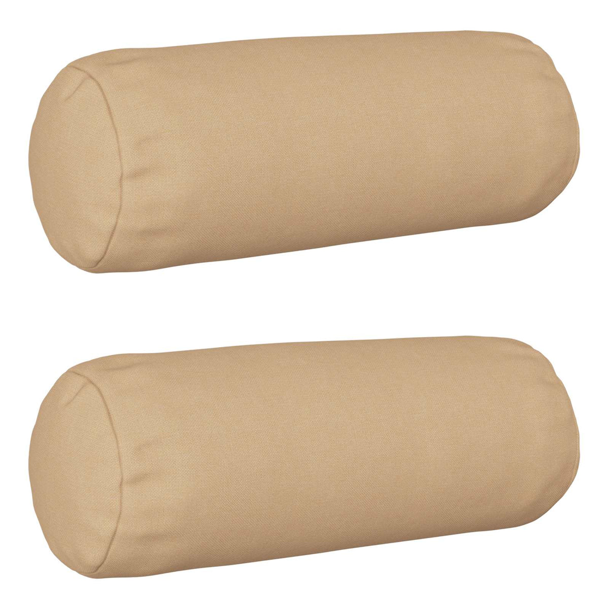 Cushion with Pillow HEERLEN 2 pcs Cream Fabric