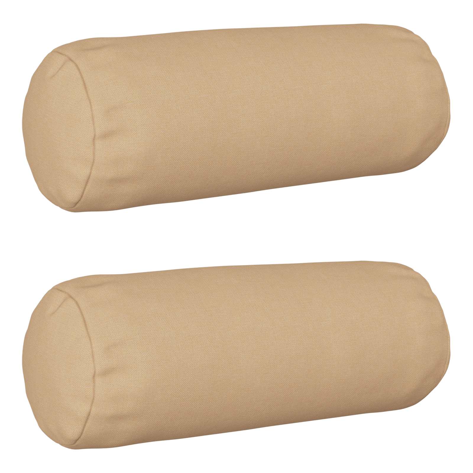 Cushion with Pillow HEERLEN 2 pcs Cream Fabric