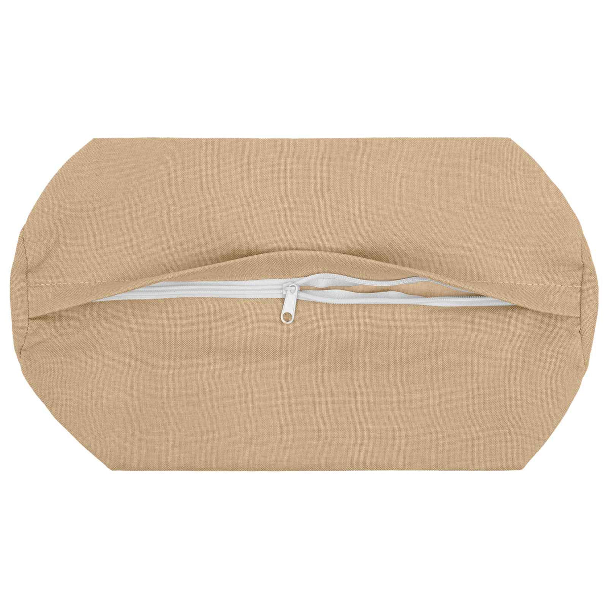 Cushion with Pillow HEERLEN 2 pcs Cream Fabric